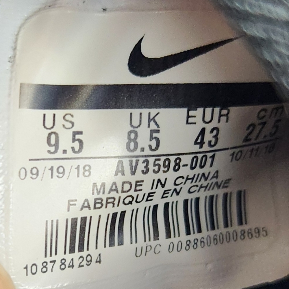 Nike Huarache E.D.G.E. Mens Size 9.5 Black/White Lace Up Sneakers AV3598-001 - Picture 15 of 15